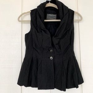 All Saints Shantara dark grey vest waistcoat US4